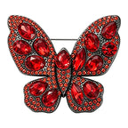 Oval Faceted Wing Butterfly Brooch original white background product photo