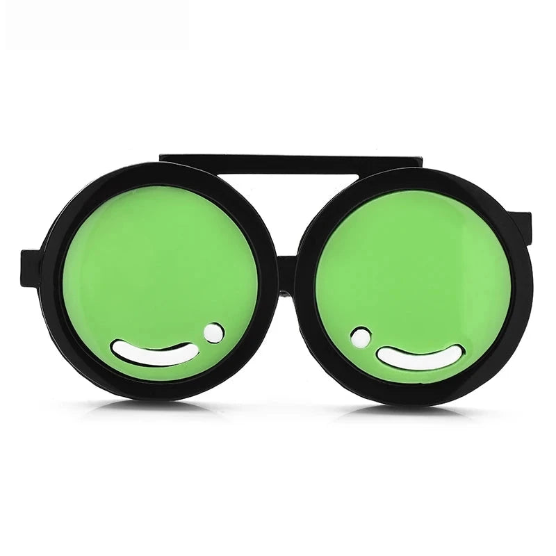 Acrylic Round Sunglasses Brooch — Green