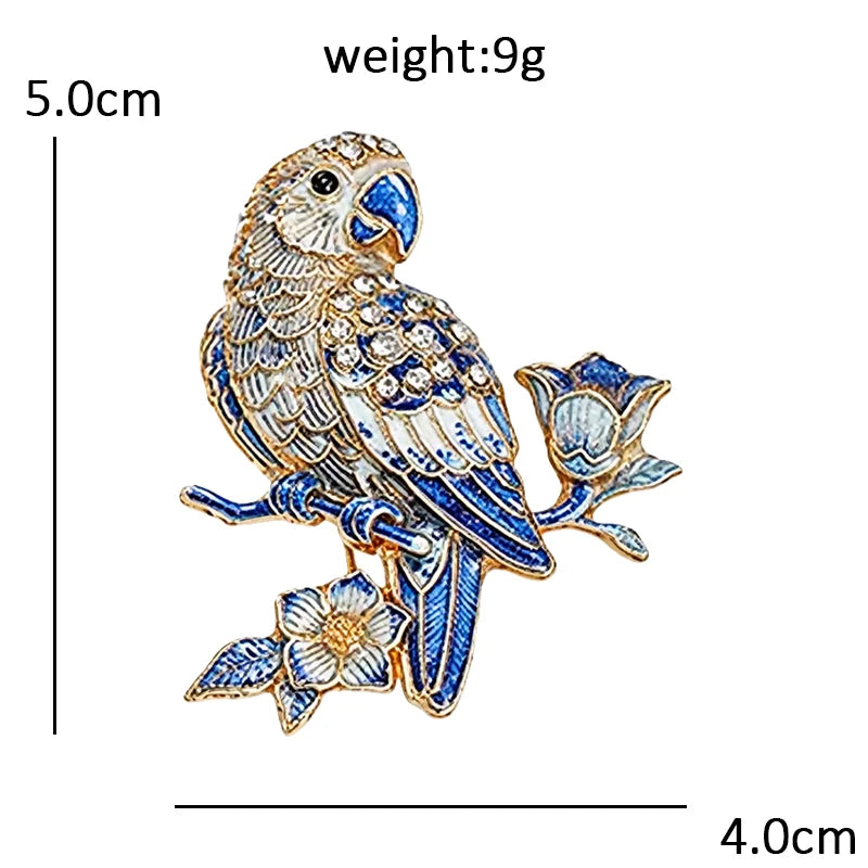 Floral Woodland Creature Motif Brooch