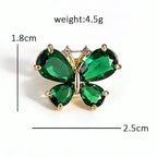 Petite Butterfly with Faceted Wings Brooch