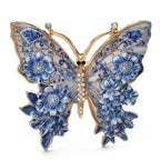 Floral Butterfly Brooch — Blue