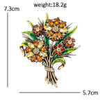Vintage Rhinestone Daisy Bouquet Brooch
