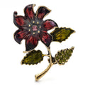 Vintage Enamel Flower Stem Brooch product variant photo