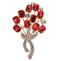 Faceted Flower Bouquet with Rhinestone Bow Brooch original variant product photo