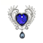 Faceted Heart with Laurel Frame and Drop Brooch product variant photo
