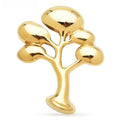 Polished Branching Tree Brooch — Gold