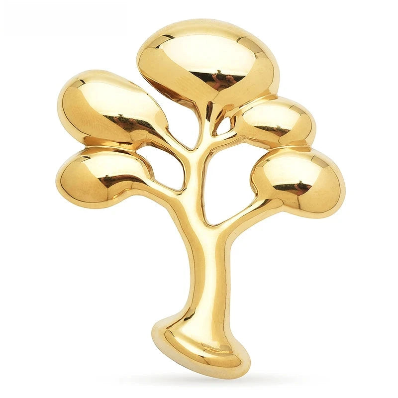 Polished Branching Tree Brooch