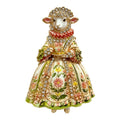 Sheep Lady in Floral Dress Brooch original white background product photo