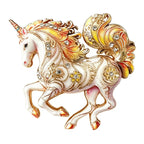 Ornate Galloping Unicorn Brooch original white background product photo