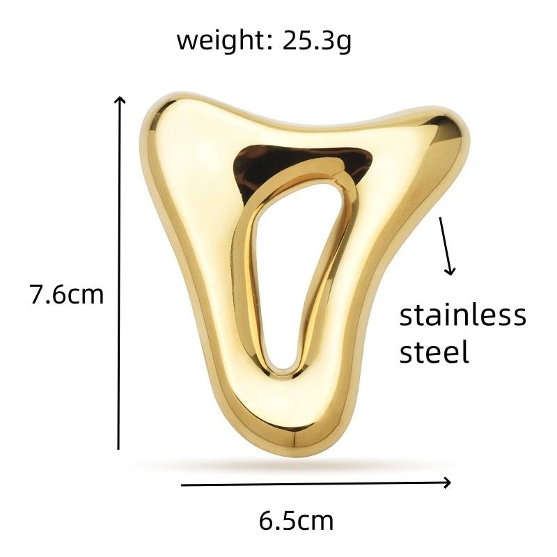 Abstract Open Heart Brooch — dimensions