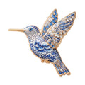 Patterned Hummingbird in Flight Brooch original white background product photo