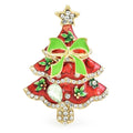 Enamel Christmas Tree with Bow Brooch original variant product photo