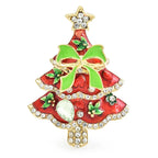 Enamel Christmas Tree with Bow Brooch original variant product photo