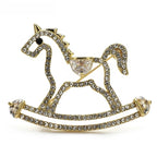 Rhinestone Rocking Horse Brooch product variant photo