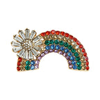 Sparkling Rainbow with Sun Brooch original white background product photo