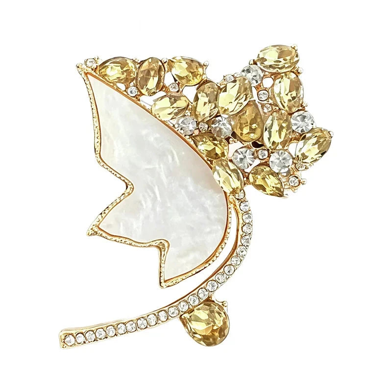 Maple Leaf with Pearlescent Panel Brooch original white background product photo
