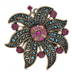 Vintage Jeweled Flower Cluster Brooch product variant photo