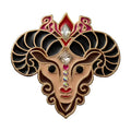 Art Deco Ram Head Brooch original white background product photo