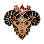 Art Deco Ram Head Brooch original white background product photo