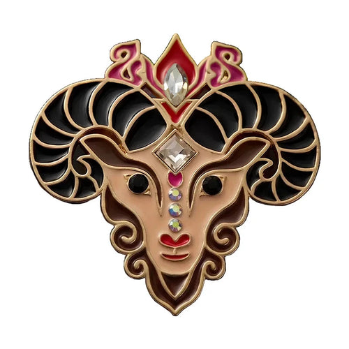 Art Deco Ram Head Brooch original white background product photo