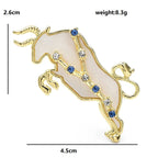 Taurus Bull with Blue Star Accents Brooch — dimensions