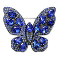 Oval Faceted Wing Butterfly Brooch original white background product photo