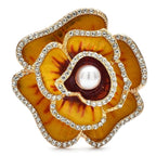 Enamel Camellia with Pearl-Look Center Brooch original variant product photo