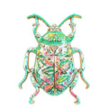 Floral Patterned Beetle Brooch original white background product photo