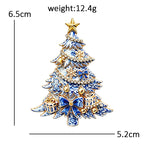 Patterned Christmas Tree with Bow Brooch
