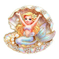 Mermaid in Jeweled Seashell Brooch original white background product photo
