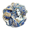 Aquarius Water Bearer Portrait Brooch original white background variant photo