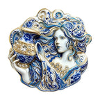 Aquarius Water Bearer Portrait Brooch original white background variant photo