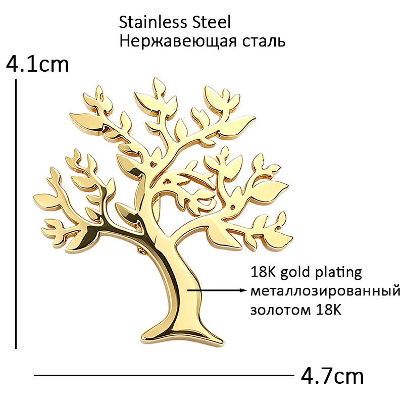 Minimal Branching Tree of Life Brooch