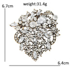 Vintage Ornate Faceted Floral Cluster Brooch