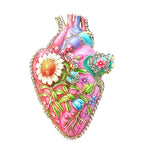 Anatomical Heart with Flowers Brooch original white background product photo