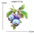 Blueberry Branch Design Brooch