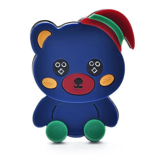 Acrylic Teddy Bear in Nightcap Brooch product variant photo