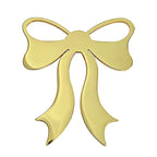 Polished Ribbon Bow Brooch original white background product photo