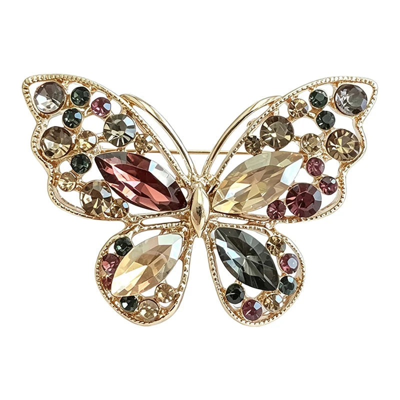 Classic Faceted Butterfly Brooch original white background product photo