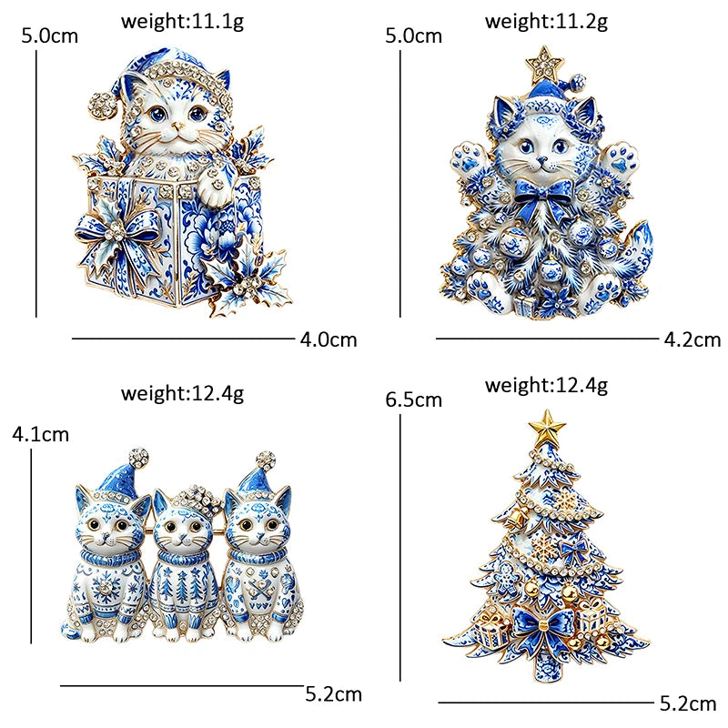 Festive Christmas Character Brooch