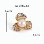 Petite Flower and Teddy Bear Collar Brooch