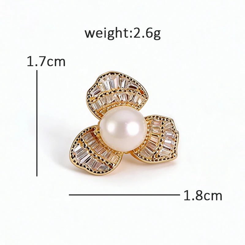 Petite Flower and Teddy Bear Collar Brooch