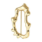Sculptural Irregular Open Frame Brooch original white background product photo
