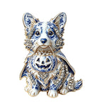 Halloween Pumpkin Corgi Brooch original white background variant photo