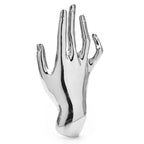 Polished Open Hand Brooch — Silver