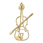 Openwork Violin and Bow Brooch original white background product photo