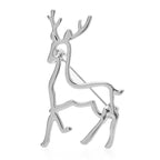 Minimalist Openwork Antler Deer Brooch