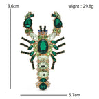 Jeweled Lobster with Faceted Stones Brooch — dimensions
