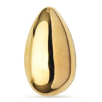 Polished Sculptural Egg Brooch — Gold