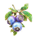 Blueberry Branch Design Brooch original white background product photo